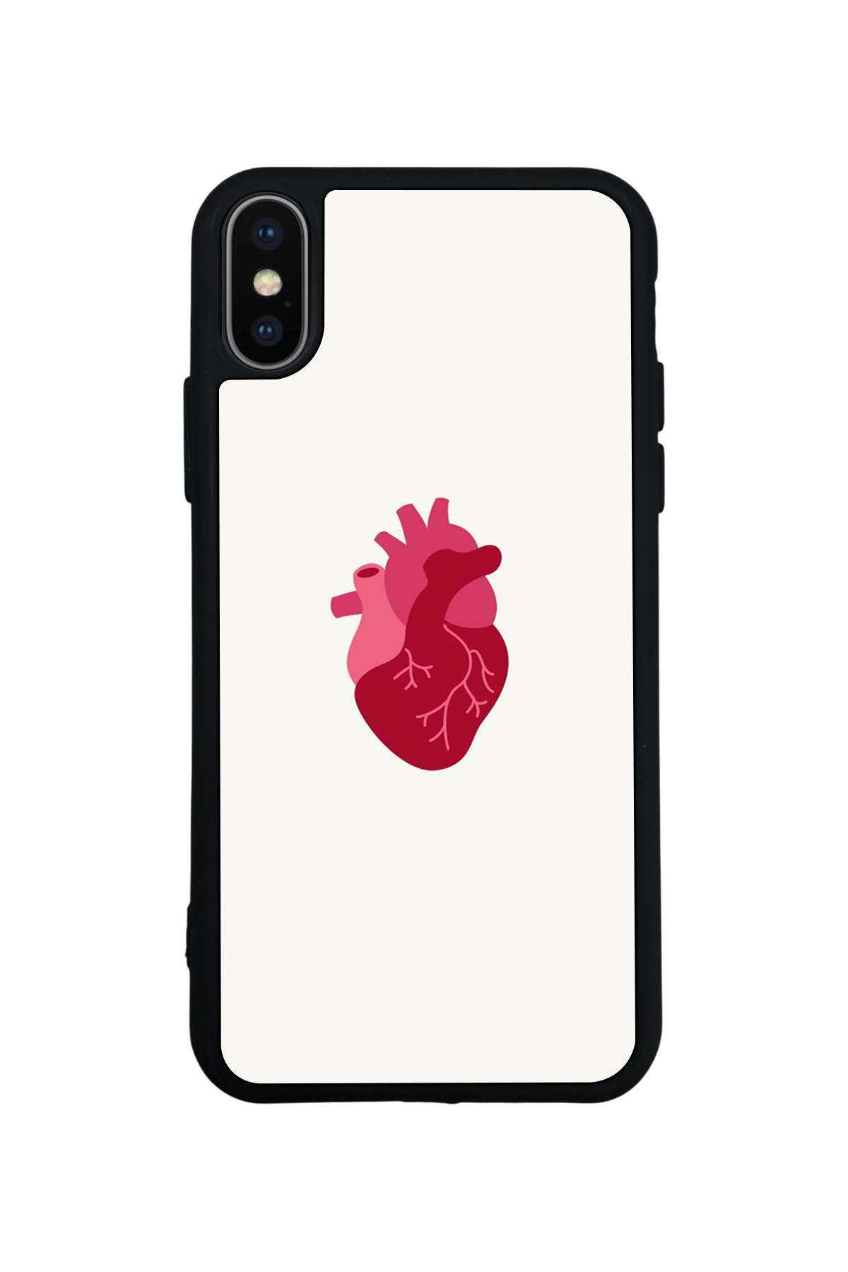 iPhone X/ XS Uyumlu Kalp Love Tasarımlı Glossy Premium Kılıf