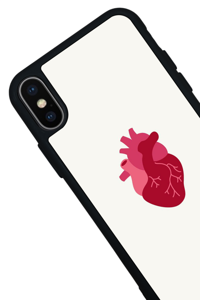 iPhone X/ XS Uyumlu Kalp Love Tasarımlı Glossy Premium Kılıf