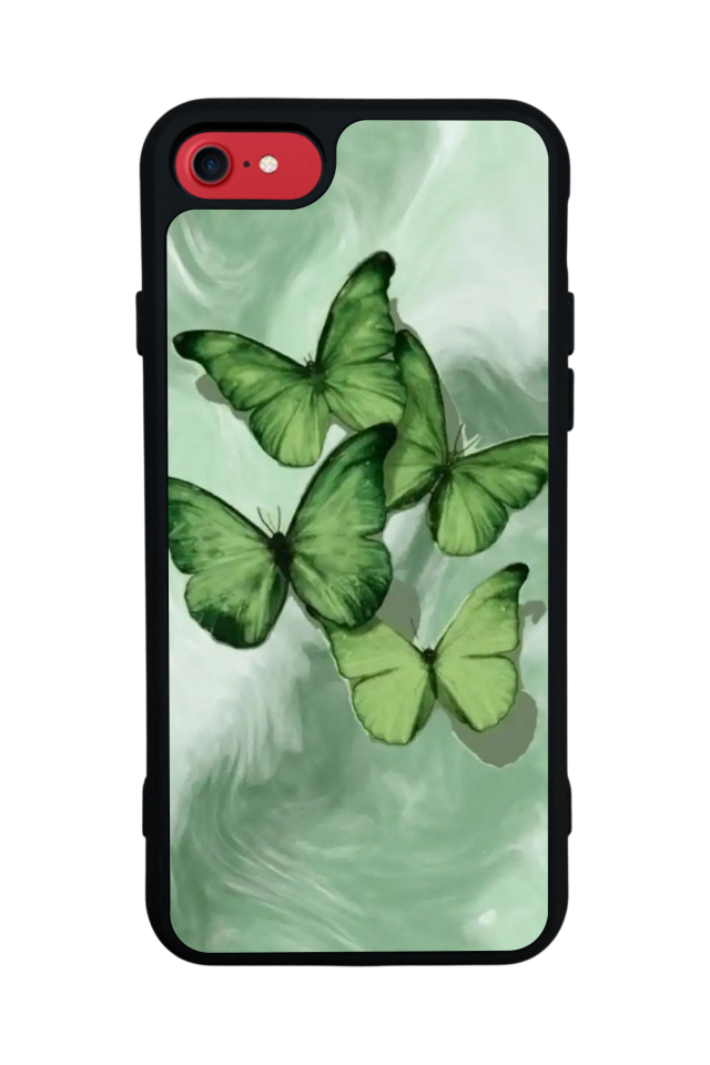 iPhone 8 Uyumlu Kelebek Tasarımlı Glossy Premium Kılıf