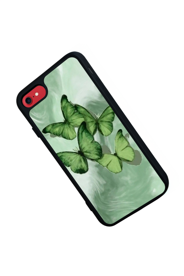 iPhone 8 Uyumlu Kelebek Tasarımlı Glossy Premium Kılıf