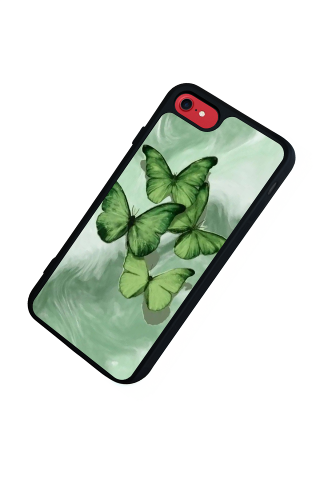 iPhone 8 Uyumlu Kelebek Tasarımlı Glossy Premium Kılıf