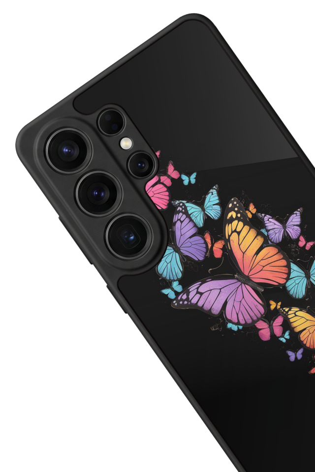 Samsung Galaxy S26 Ultra Uyumlu Kelebek Tasarımlı Glossy Premium Kılıf