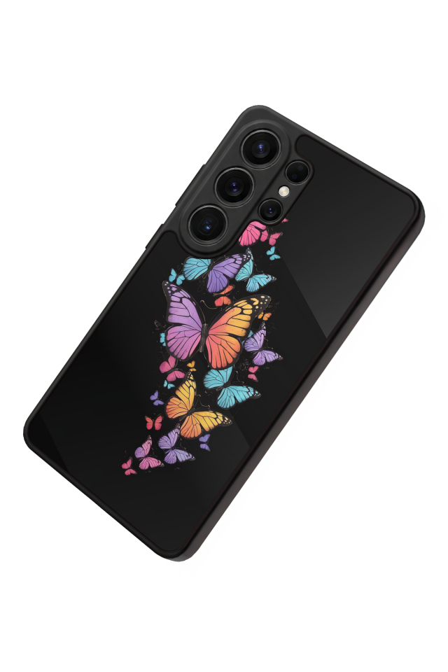 Samsung Galaxy S26 Ultra Uyumlu Kelebek Tasarımlı Glossy Premium Kılıf