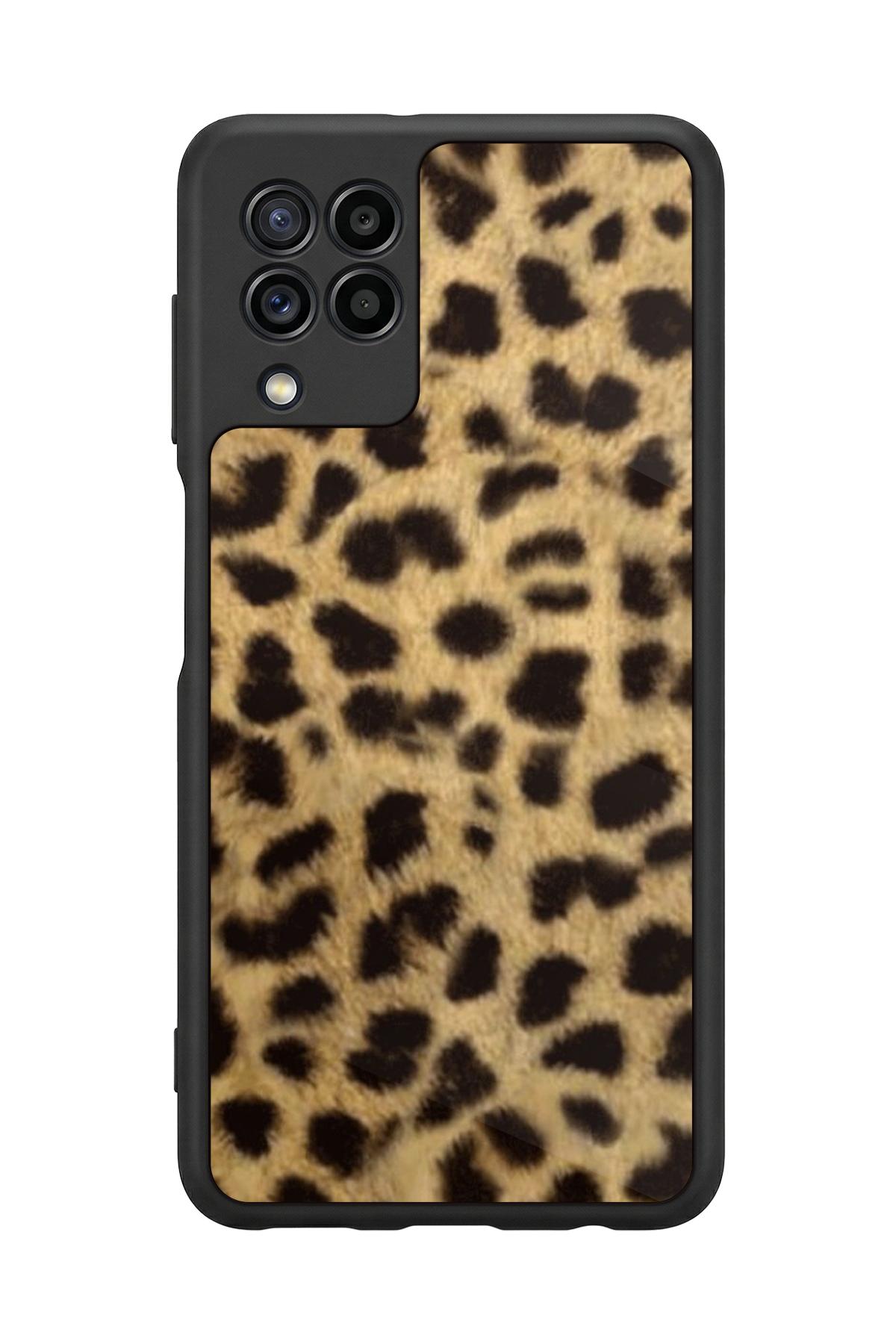 Samsung Galaxy M22 Uyumlu Leopar Tasarımlı Glossy Premium Kılıf