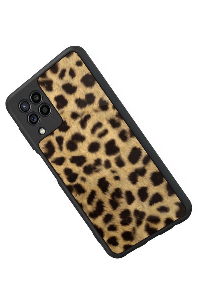 Samsung Galaxy M22 Uyumlu Leopar Tasarımlı Glossy Premium Kılıf