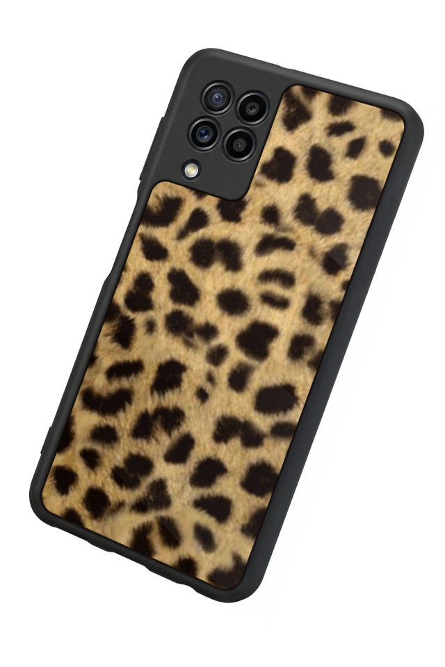 Samsung Galaxy M22 Uyumlu Leopar Tasarımlı Glossy Premium Kılıf
