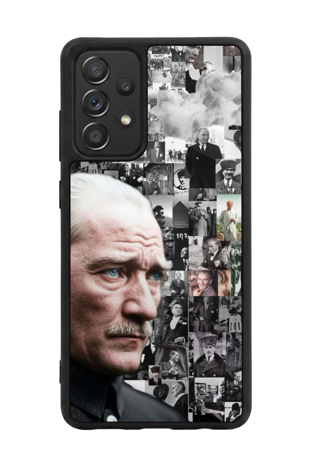 Samsung Galaxy A72 Uyumlu Mustafa Kemal Ataturk Tasarımlı Glossy Premium Kılıf