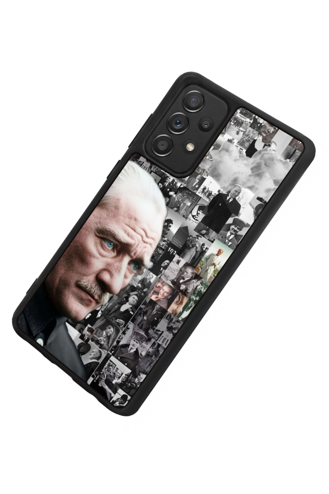 Samsung Galaxy A72 Uyumlu Mustafa Kemal Ataturk Tasarımlı Glossy Premium Kılıf