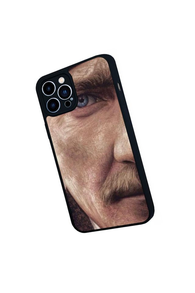 iPhone 12 Pro Max Uyumlu Mustafa Kemal Ataturk Tasarımlı Glossy Premium Kılıf