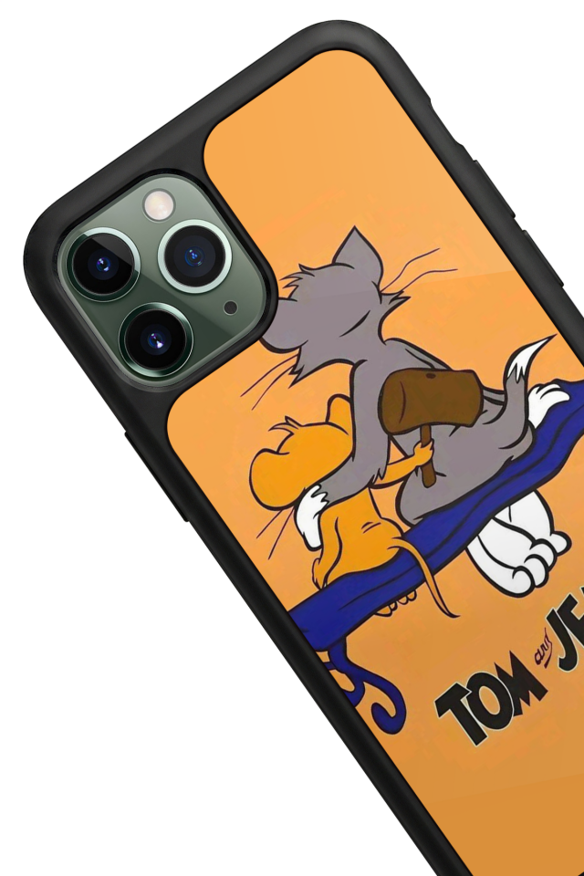 iPhone 11 Pro Uyumlu Tom And Jerry Tasarımlı Glossy Premium Kılıf
