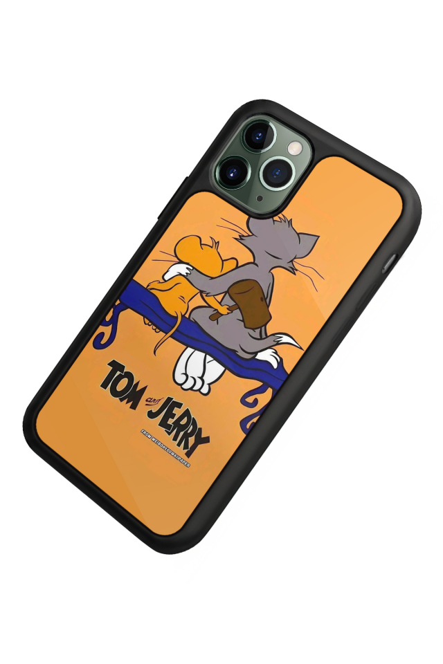 iPhone 11 Pro Uyumlu Tom And Jerry Tasarımlı Glossy Premium Kılıf
