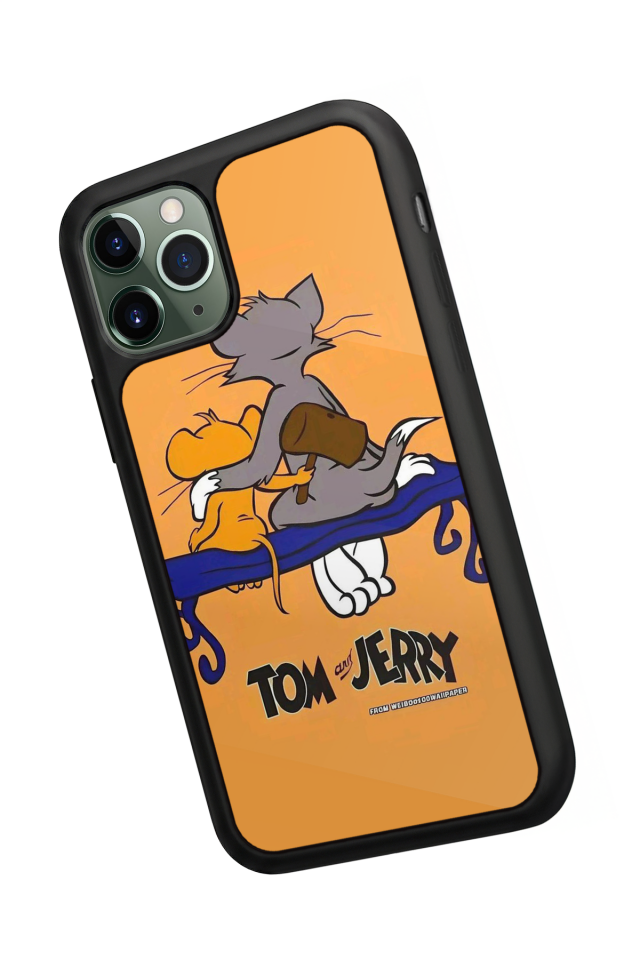 iPhone 11 Pro Uyumlu Tom And Jerry Tasarımlı Glossy Premium Kılıf