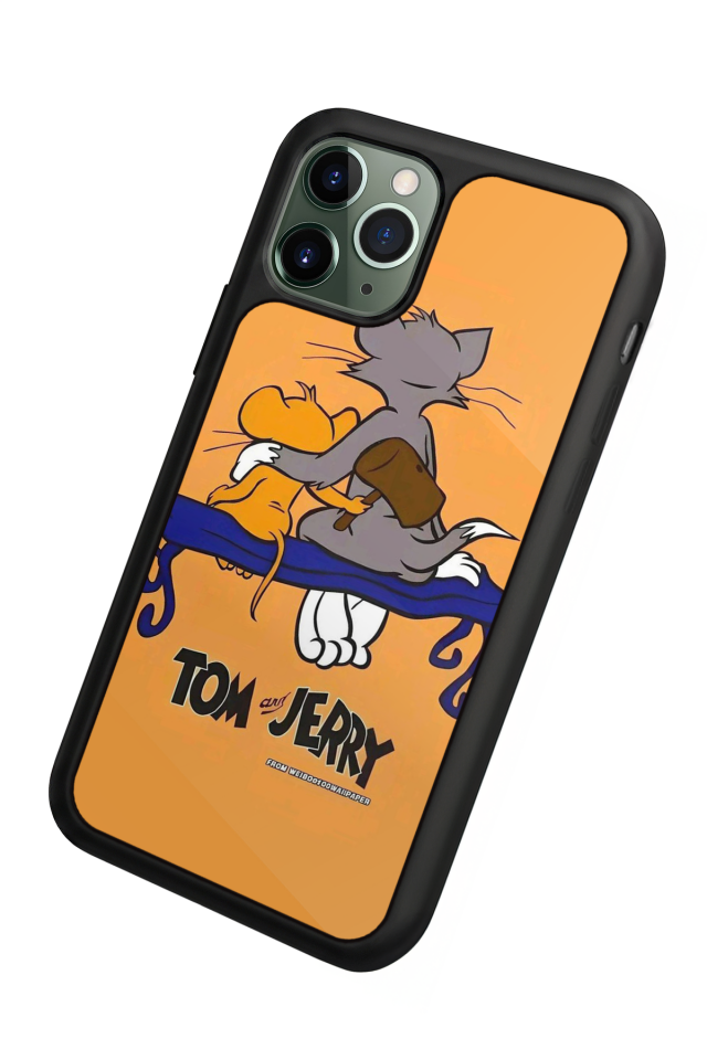 iPhone 11 Pro Uyumlu Tom And Jerry Tasarımlı Glossy Premium Kılıf