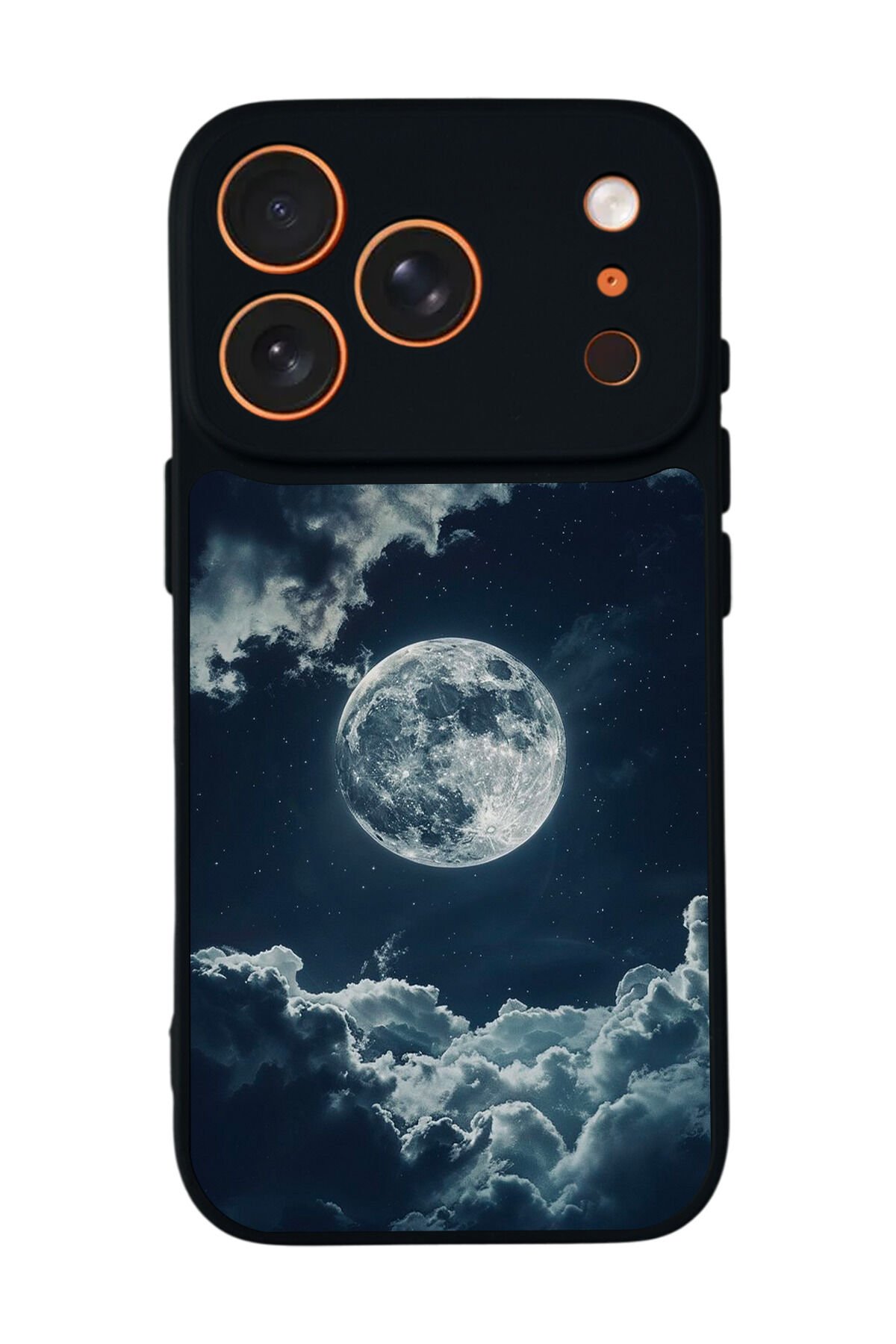 iPhone 17 Pro Max Uyumlu Ay Tasarımlı Glossy Premium Kılıf