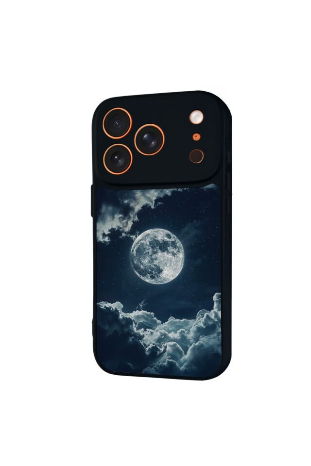iPhone 17 Pro Max Uyumlu Ay Tasarımlı Glossy Premium Kılıf