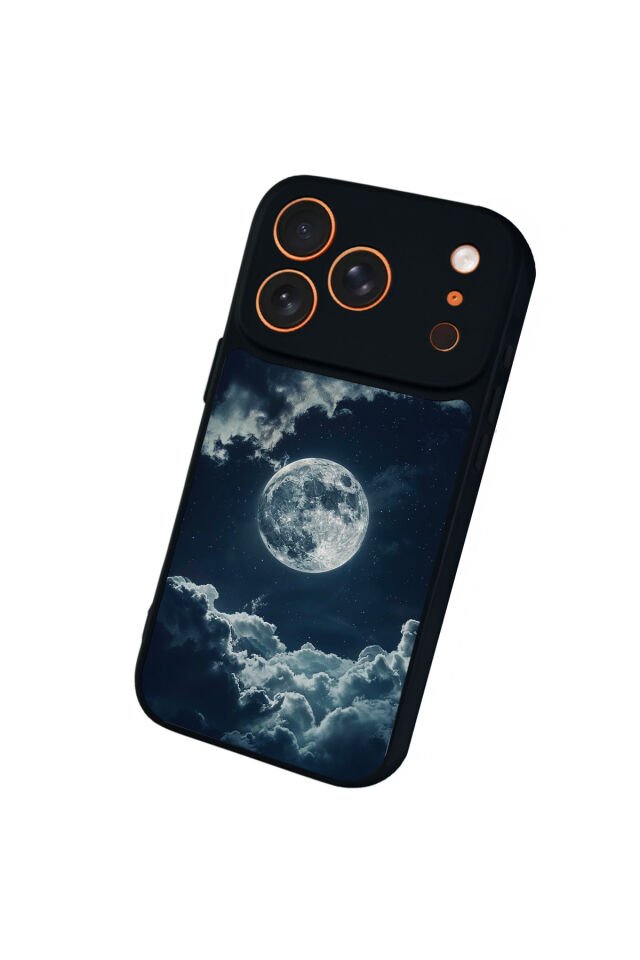 iPhone 17 Pro Max Uyumlu Ay Tasarımlı Glossy Premium Kılıf