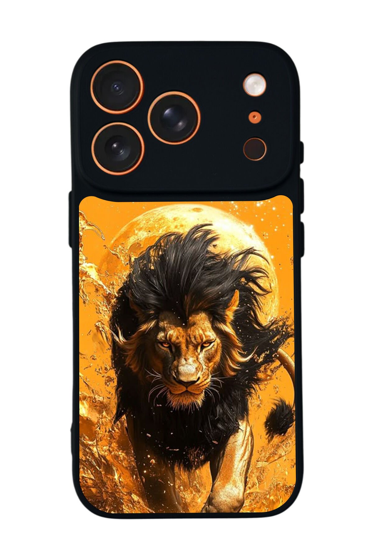 iPhone 17 Pro Uyumlu Aslan Tasarımlı Glossy Premium Kılıf