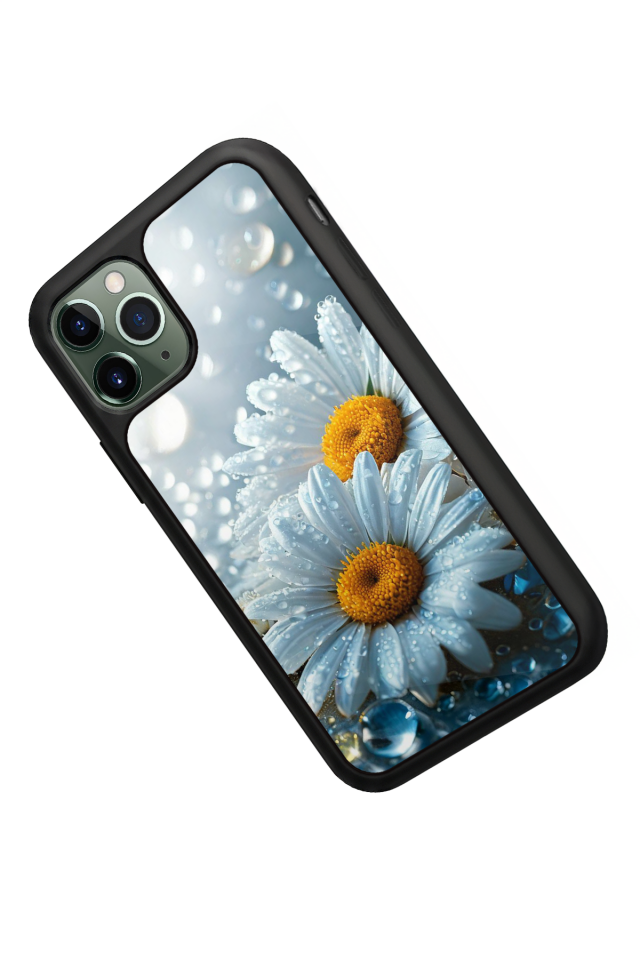 iPhone 11 Pro Max Uyumlu Cicek Tasarımlı Glossy Premium Kılıf