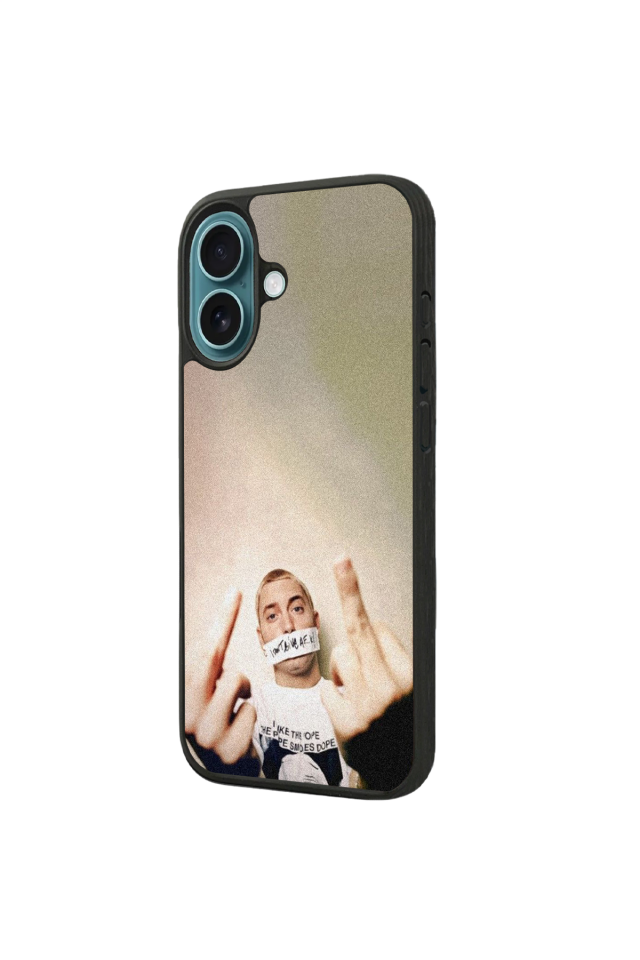 iPhone 16 Uyumlu Eminem Tasarımlı Glossy Premium Kılıf