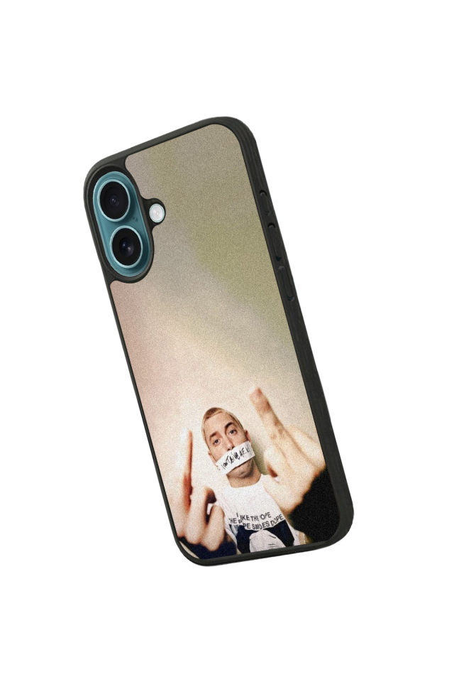 iPhone 16 Uyumlu Eminem Tasarımlı Glossy Premium Kılıf