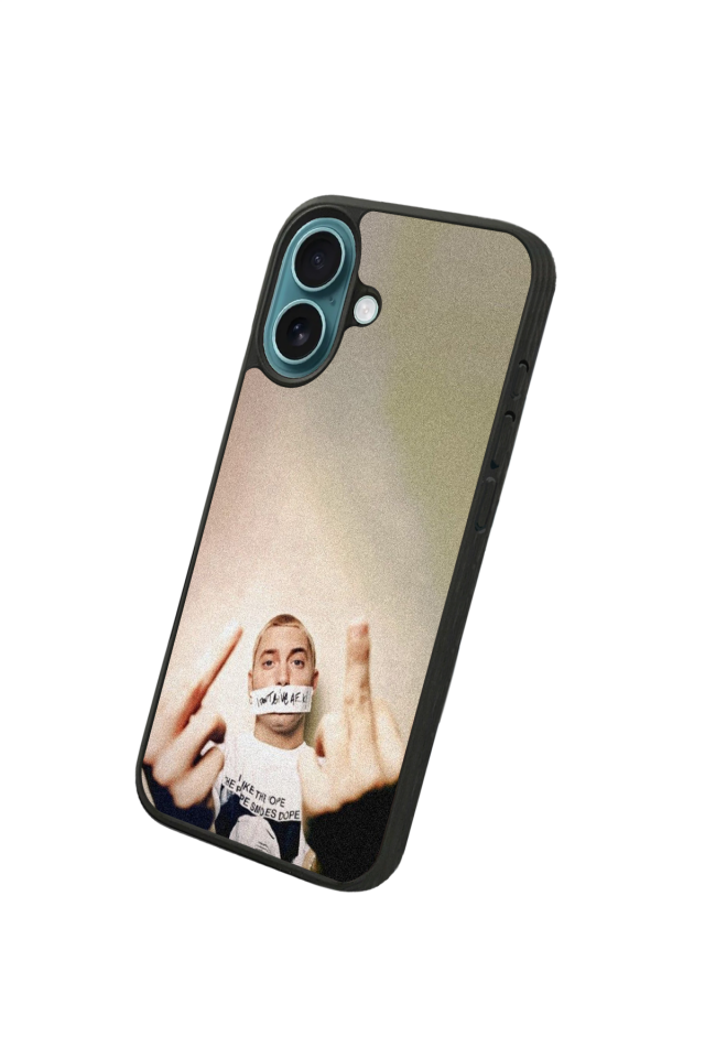 iPhone 16 Uyumlu Eminem Tasarımlı Glossy Premium Kılıf
