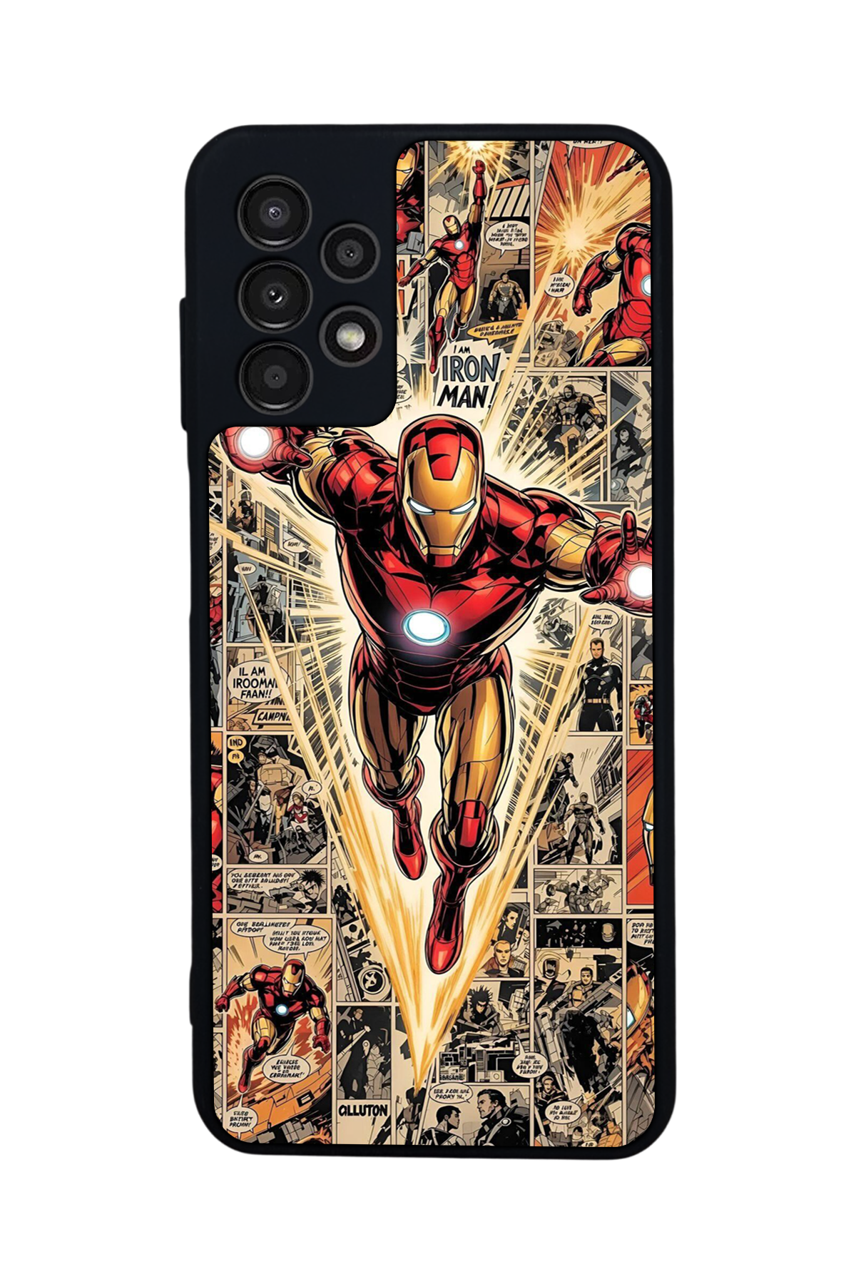Samsung Galaxy A13 Uyumlu  Iron Man ( Demir Adam ) Tasarımlı Glossy Premium Kılıf