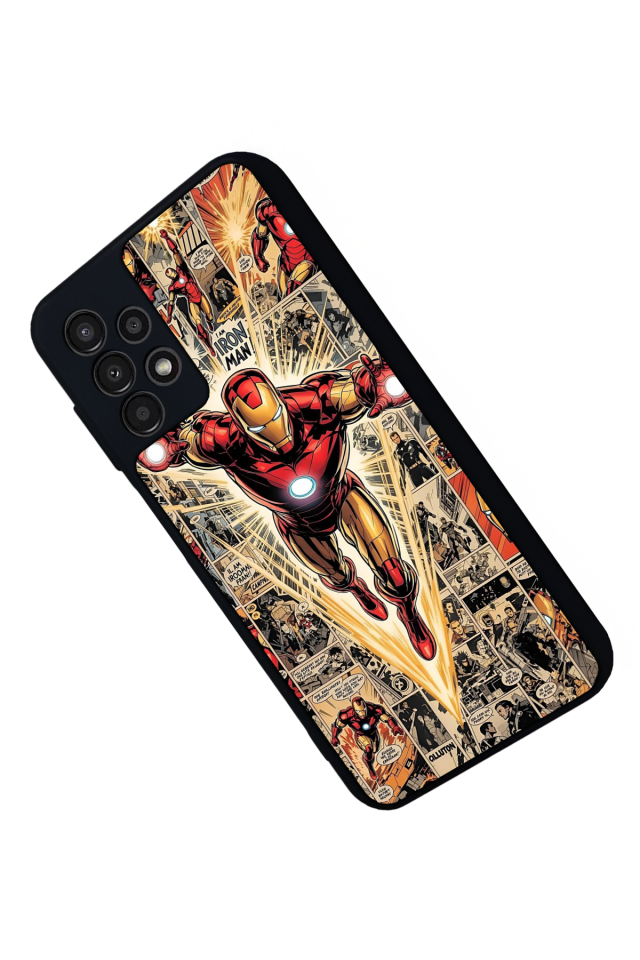 Samsung Galaxy A13 Uyumlu  Iron Man ( Demir Adam ) Tasarımlı Glossy Premium Kılıf