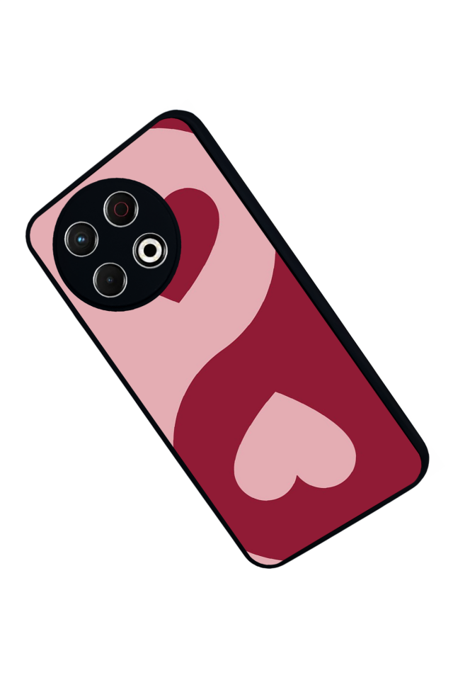 Tecno Spark 30 Pro Uyumlu Kalp Love Tasarımlı Glossy Premium Kılıf