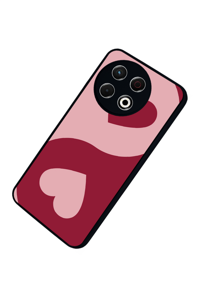 Tecno Spark 30 Pro Uyumlu Kalp Love Tasarımlı Glossy Premium Kılıf