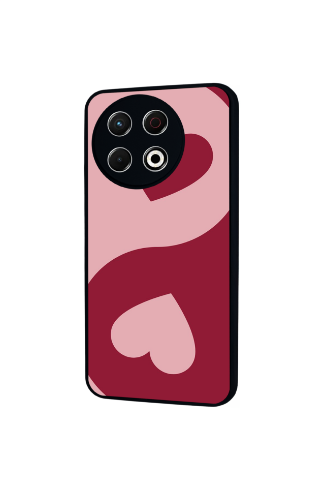 Tecno Spark 30 Pro Uyumlu Kalp Love Tasarımlı Glossy Premium Kılıf