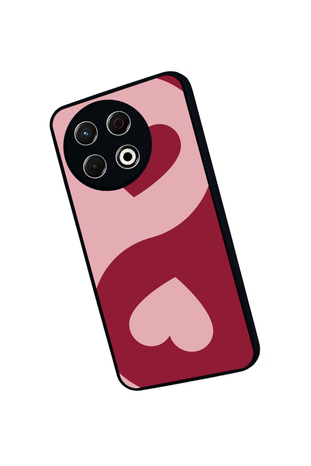 Tecno Spark 30 Pro Uyumlu Kalp Love Tasarımlı Glossy Premium Kılıf