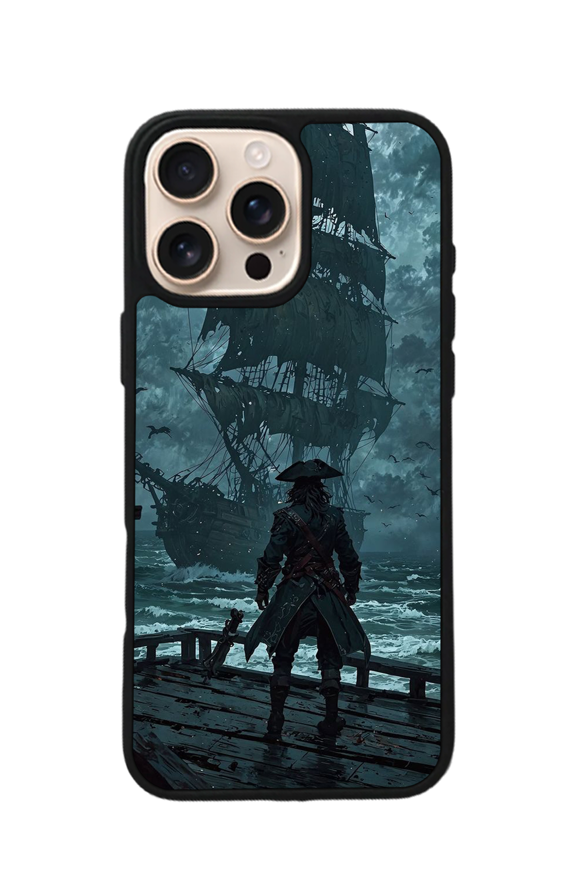 iPhone 16 Pro Max Uyumlu Korsan Tasarımlı Glossy Premium Kılıf