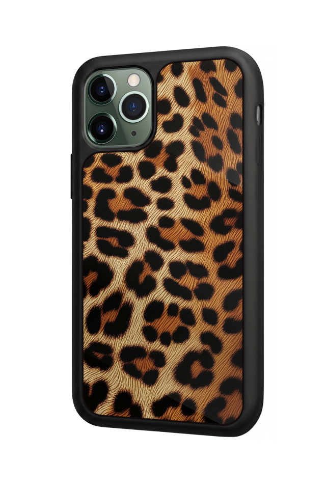 iPhone 11 Pro Uyumlu Leopar Tasarımlı Glossy Premium Kılıf