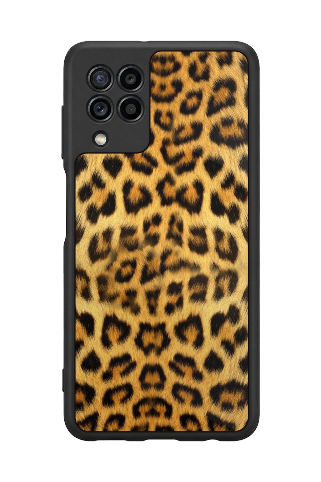 Samsung Galaxy M22 Uyumlu Leopar Tasarımlı Glossy Premium Kılıf