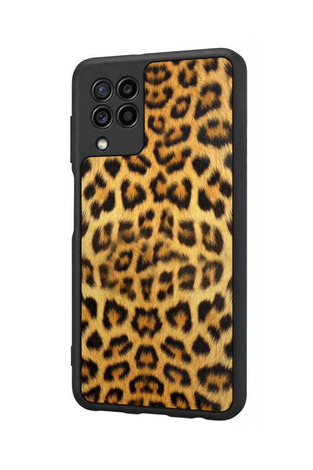 Samsung Galaxy M22 Uyumlu Leopar Tasarımlı Glossy Premium Kılıf