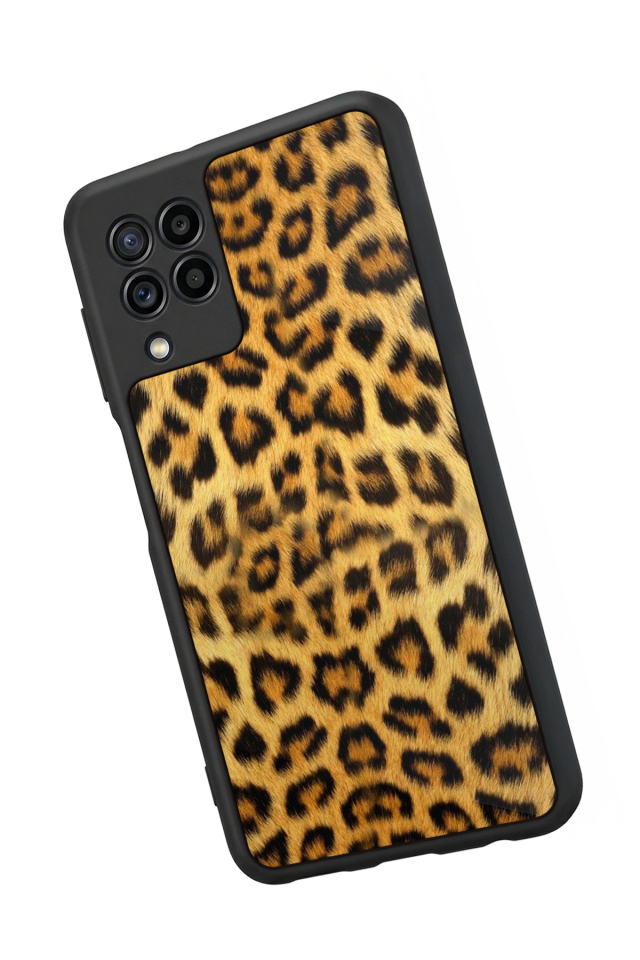 Samsung Galaxy M22 Uyumlu Leopar Tasarımlı Glossy Premium Kılıf