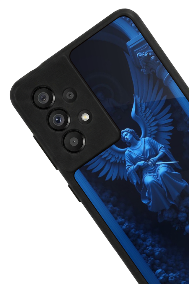 Samsung Galaxy A73 Uyumlu Melek Tasarımlı Glossy Premium Kılıf