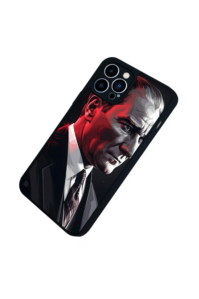 iPhone 12 Pro Max Uyumlu Mustafa Kemal Ataturk Tasarımlı Glossy Premium Kılıf