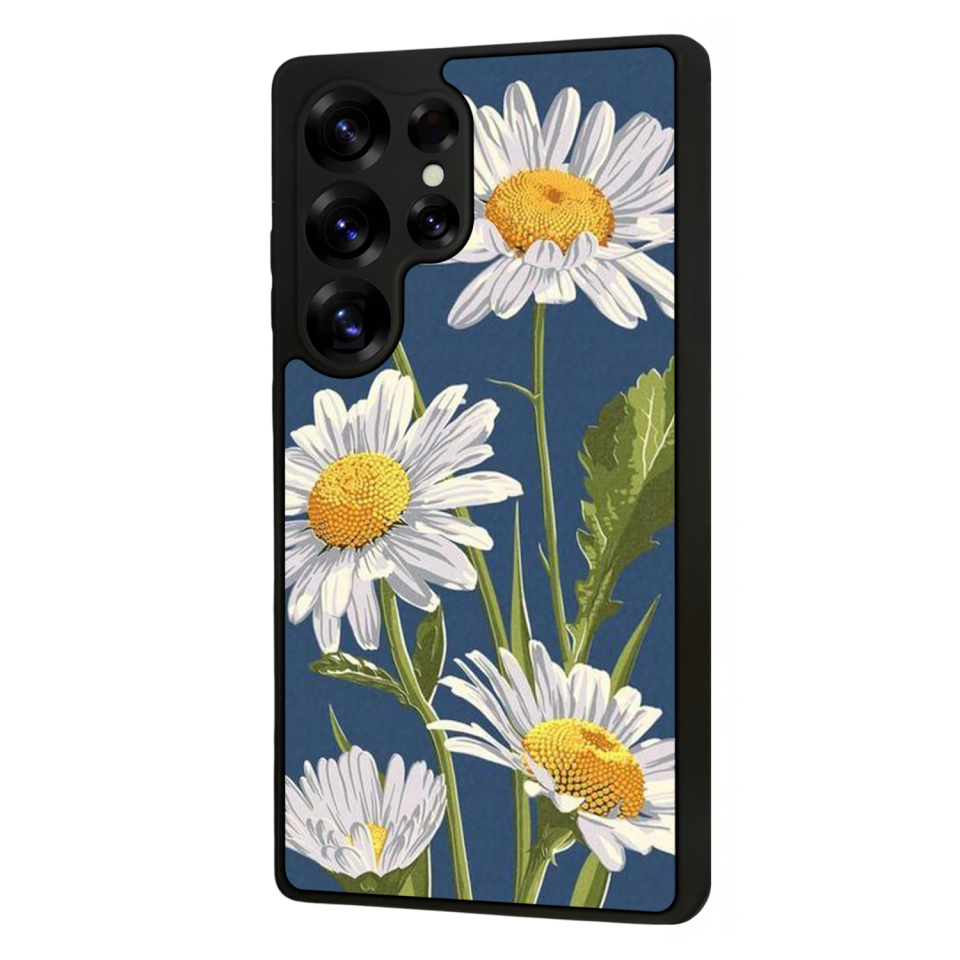 Samsung Galaxy S25 Ultra Uyumlu Papatya Tasarımlı Glossy Premium Kılıf