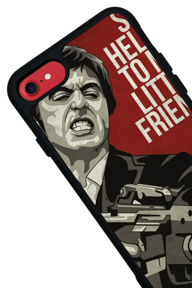 iPhone SE Uyumlu Scarface Tasarımlı Glossy Premium Kılıf