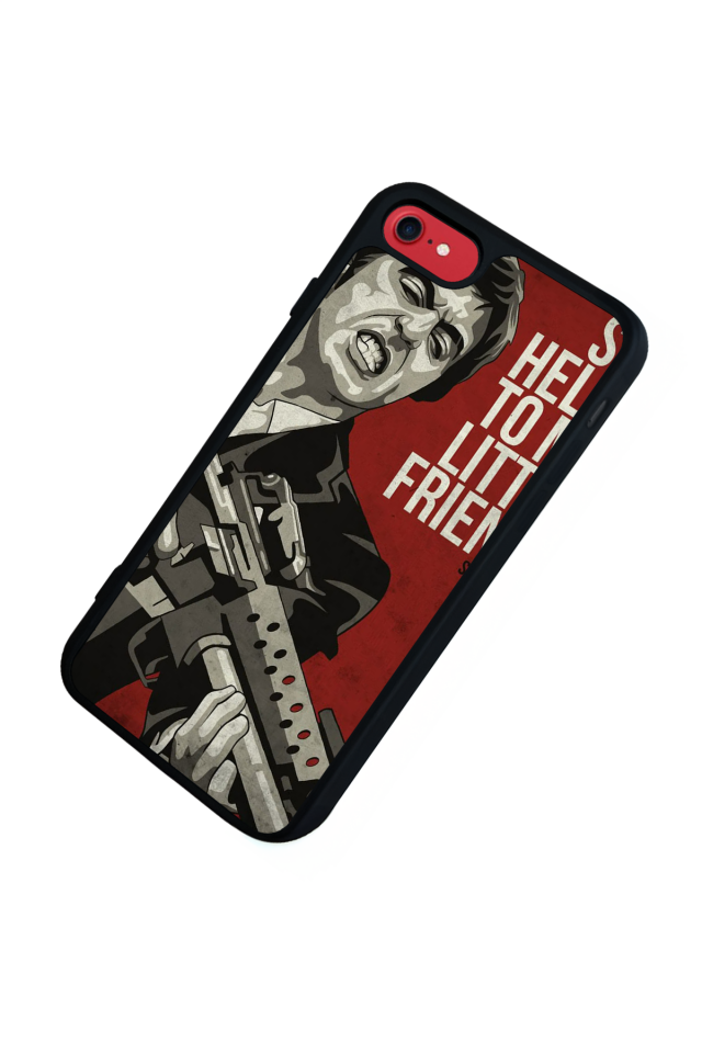 iPhone SE Uyumlu Scarface Tasarımlı Glossy Premium Kılıf