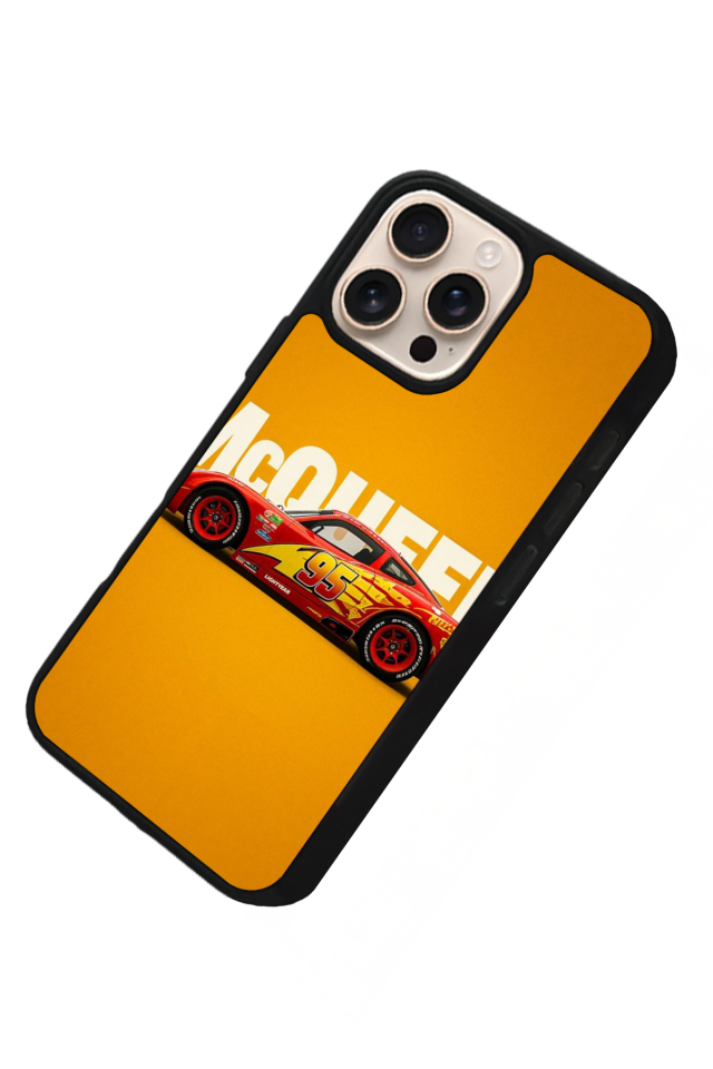 iPhone 16 Pro Uyumlu Simsek McQueen Tasarımlı Glossy Premium Kılıf