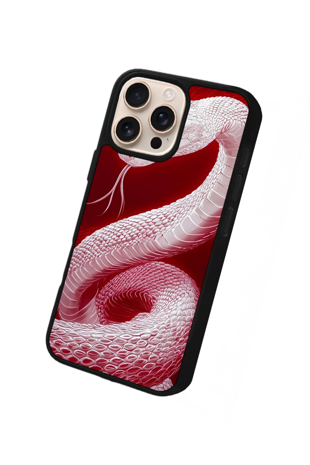 iPhone 14 Pro Max Uyumlu Yılan Tasarımlı Glossy Premium Kılıf