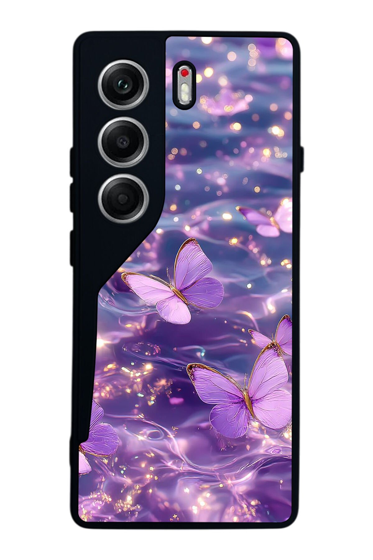 Tecno Camon 40 Uyumlu Kelebek Tasarımlı Glossy Premium Kılıf