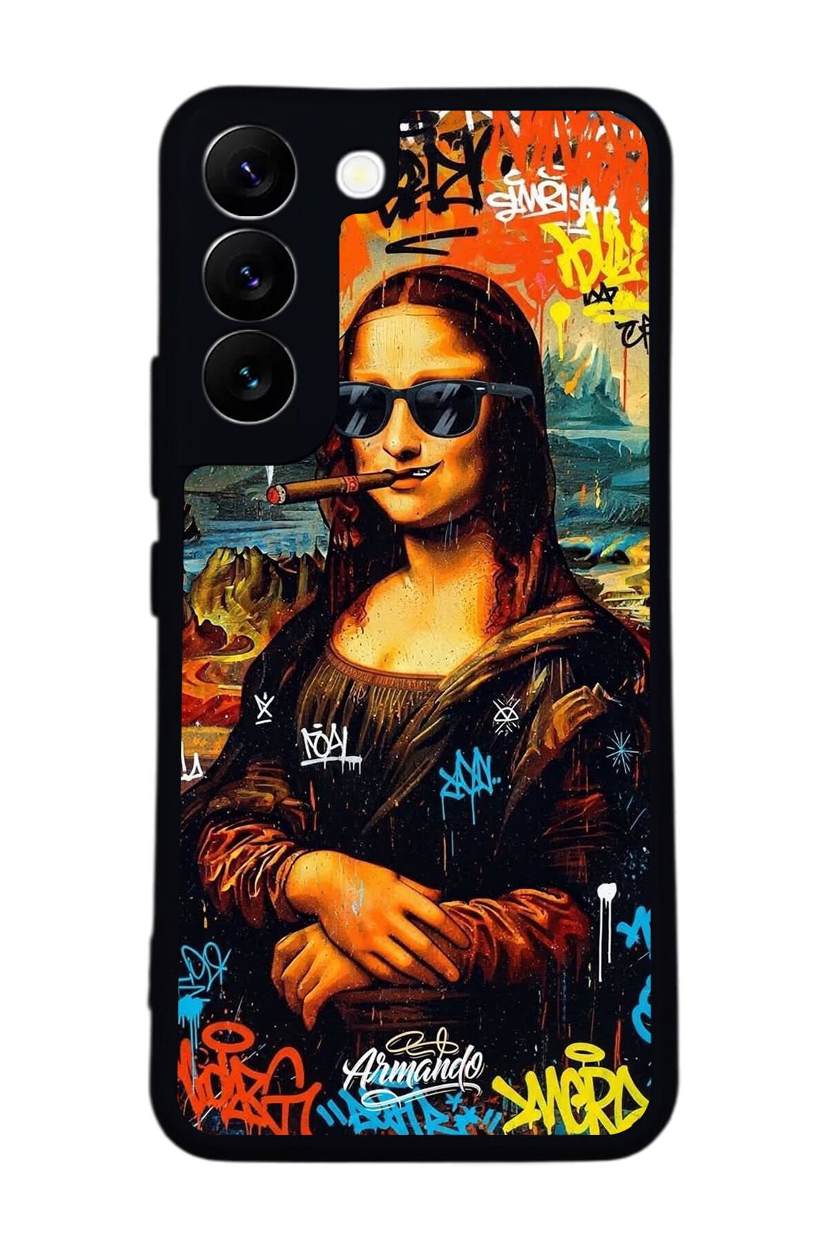 Samsung Galaxy S22 Uyumlu Monalisa Tasarımlı Glossy Premium Kılıf
