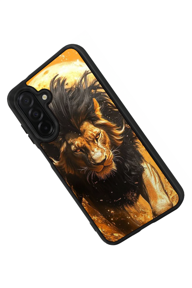 Samsung Galaxy A56 Uyumlu Aslan Tasarımlı Glossy Premium Kılıf