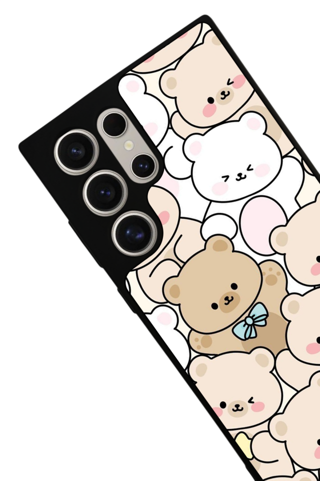 Samsung Galaxy S24 Ultra Uyumlu Ayı Tasarımlı Glossy Premium Kılıf