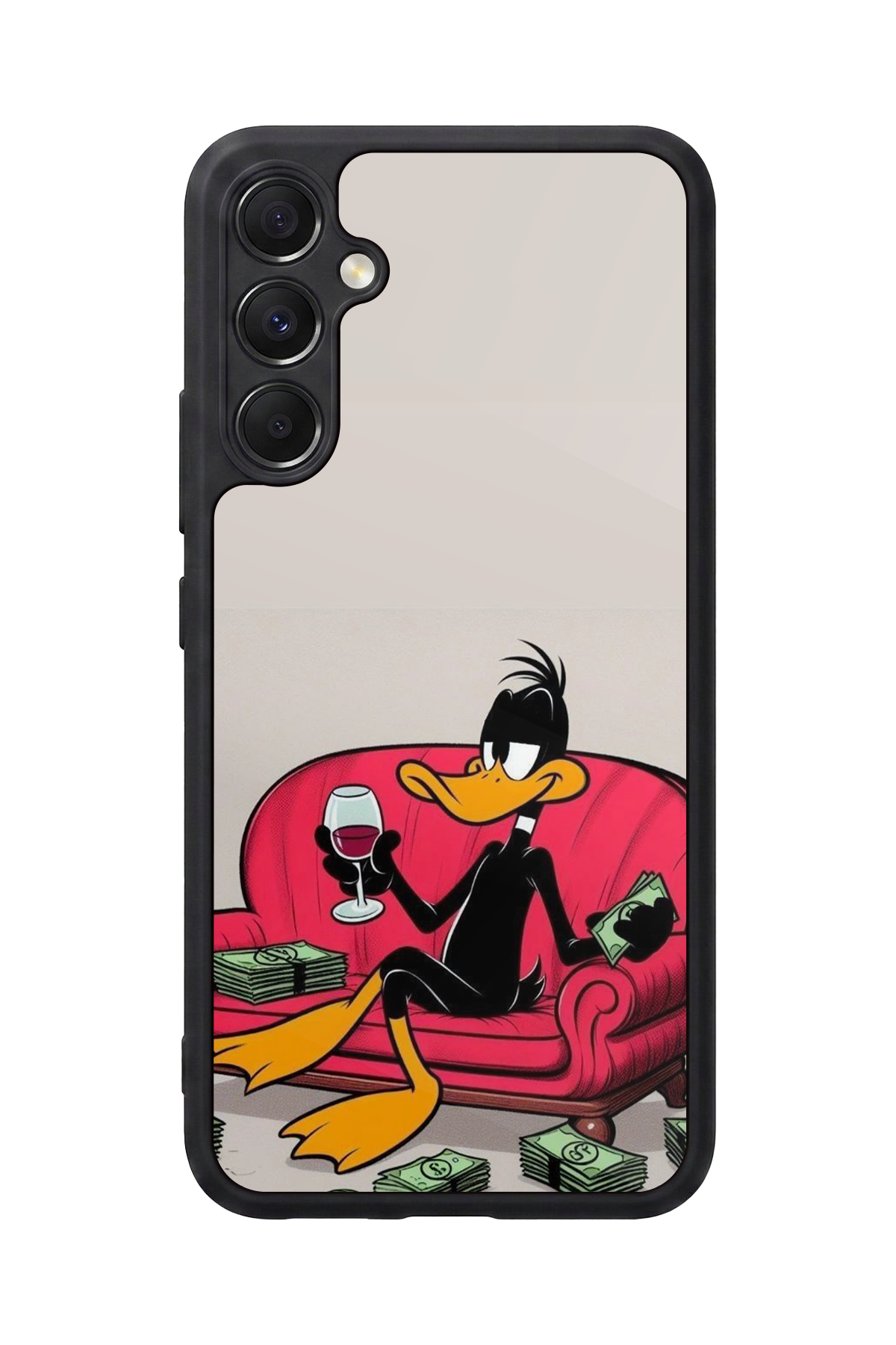 Samsung Galaxy A34 Uyumlu Daffy duck Tasarımlı Glossy Premium Kılıf