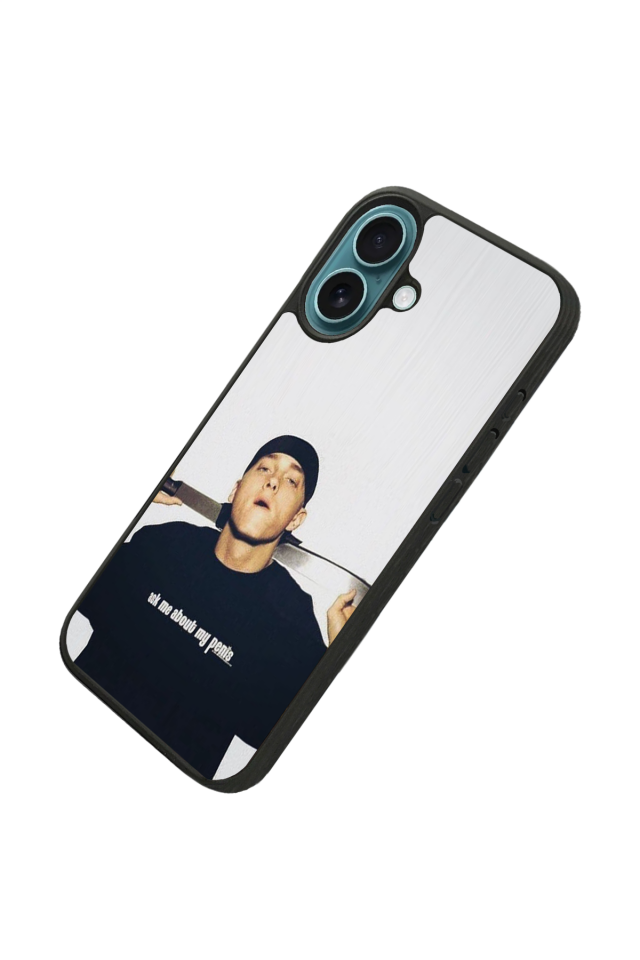 iPhone 16 Uyumlu Eminem Tasarımlı Glossy Premium Kılıf
