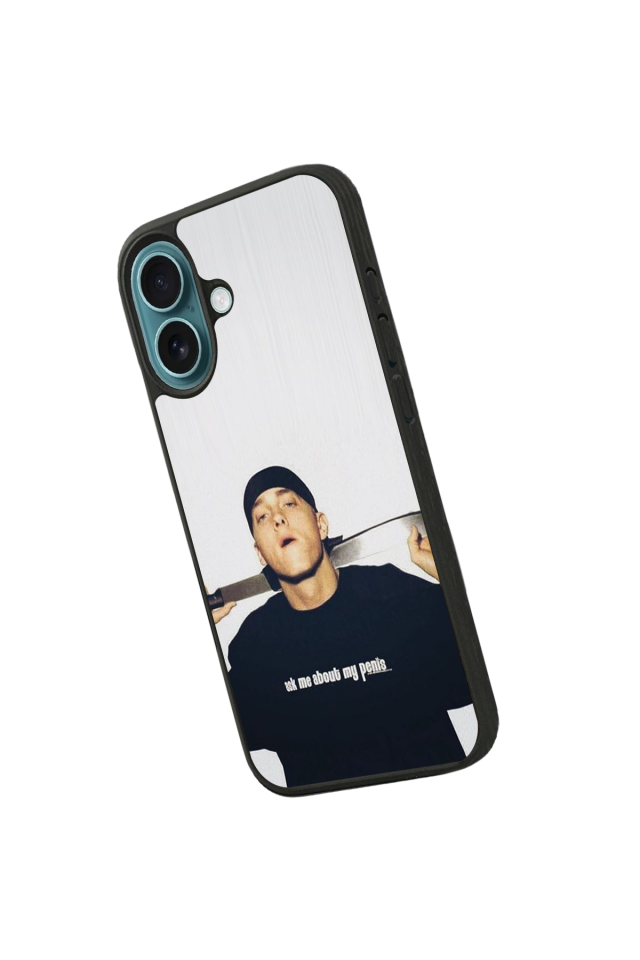 iPhone 16 Uyumlu Eminem Tasarımlı Glossy Premium Kılıf